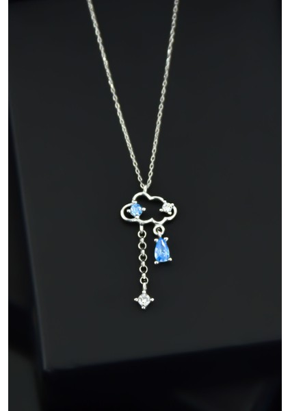 925 Ayar Gümüş Rodyum Kaplama Rain Cloud Kolye UVPS102264 modelleri