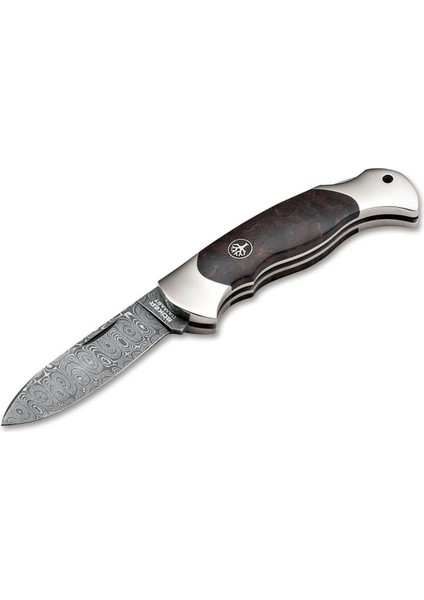 Scout Spearpoint Curly Birch Damascus Çakı