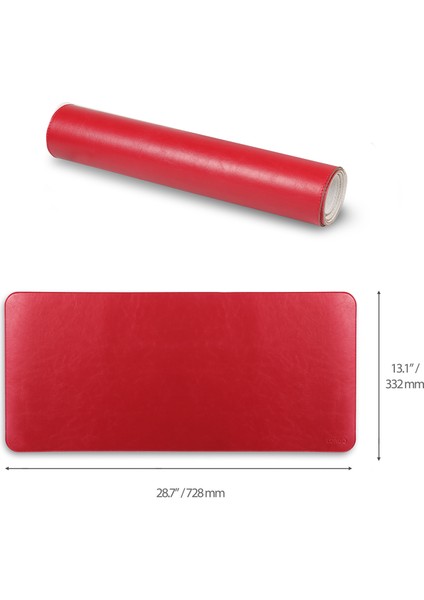 Xl Deri Mousepad - Kırmızı