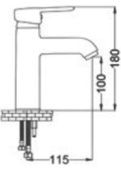 Zirve Siyah Altın Lavabo Musluk Bataryası ZRV200 Çift Giriş