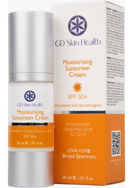 GD Skin Health Moisturising Sunscreen Cream SPF50+ 30ML Güneş Kremi