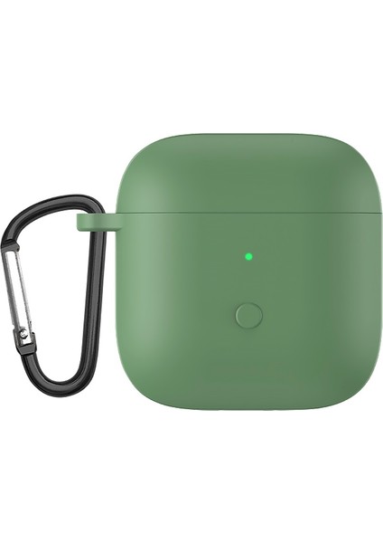 Redmi Buds 3 Için Karabinalı Tam Koruyucu Silikon Kılıf - Yeşil (Yurt Dışından)