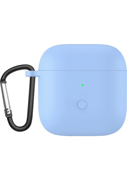 Redmi Buds 3 Için Karabinalı Tam Koruyucu Silikon Kılıf - Açık Mavi (Yurt Dışından)