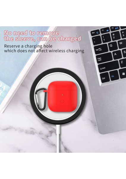 Redmi Buds 3 Için Karabinalı Tam Koruyucu Silikon Kılıf - Açık Mavi (Yurt Dışından) modelleri