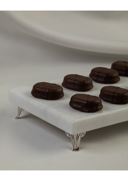 3'lü Gümüş Set Doğal Taş Mermer Sunumluk modelleri