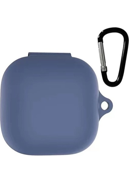 Beats Fit Pro Için Anahtarlıklı Tam Koruyucu Silikon Darbeye Dayanıklı Taşınabilir Kılıf - Koyu Mavi (Yurt Dışından)