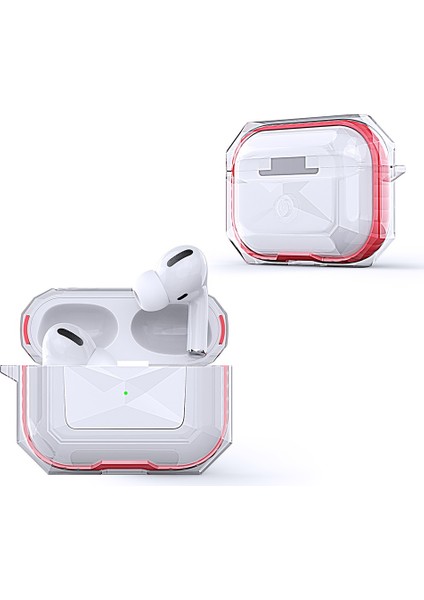 Apple Airpods Pro Için Kontrast Renkli Dörtgen Desenli Kılıf - Mor (Yurt Dışından)