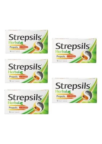Herbal Propolis Aromalı 16 Pastil 5 Adet
