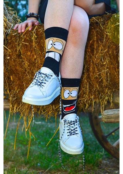 Popart Desenli Renkli Kadın Çorap fiyatları