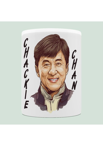Chackıe Chan, Jet Li ve Donnie Yen Baskılı Beyaz Porselen Kupa