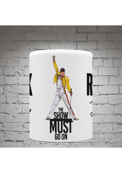 Freddy Mercury Queen 3 Tarafı Baskılı Porselen Kupa