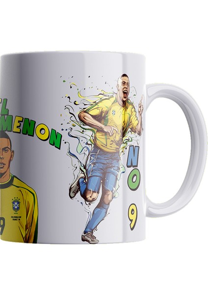 Ronaldo El Phenomenon 3 Tarafı Baskılı Porselen Kupa