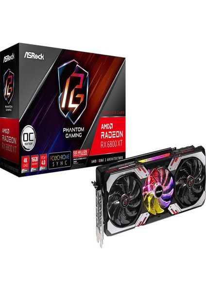 Radeon Rx 6800 Xt Phantom Gaming D 16GB 256-BIT Gddr6 Amd Rdna 2 Ekran Kartı