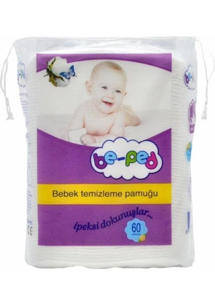 Beped Pamuk  Bebek Temizleme Pamuğu 60 Li 190 gr 1 Paket