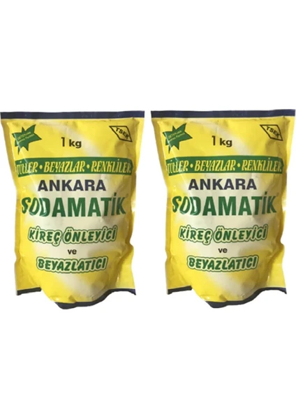 Sodamatik (1  Kg x 2) Kireç Önleyici ve Beyazlatıcı (Tüller-Beyazlar-Renkliler)