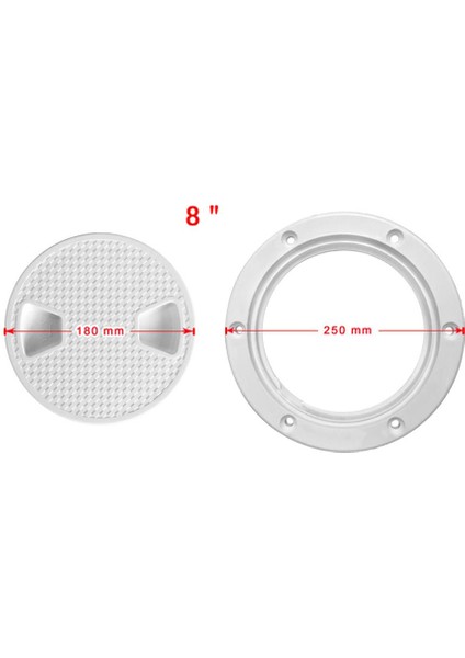 Tekne Yuvarlak Kaymaz Plastik Muayene Kaplama Çıkarılabilir Kapak Vidalar 8 " (Yurt Dışından)