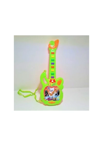 Can Ali Toys Oyuncak Pilli Müzikli Efsane Oyuncak  Yeşil   Gitar