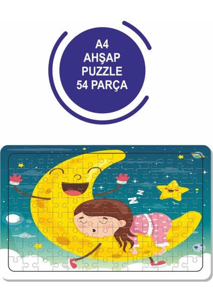 Ay Dede A4 54 Parça Puzzle, Oyuncak, Yapboz
