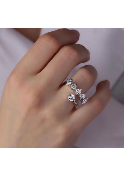 Swarovski Zirkonyum Gümüş 6taş
