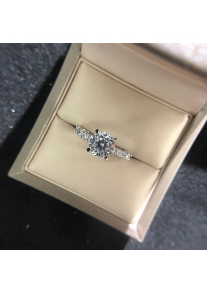 White Diamond Gümüş Tektaş Yüzük modelleri