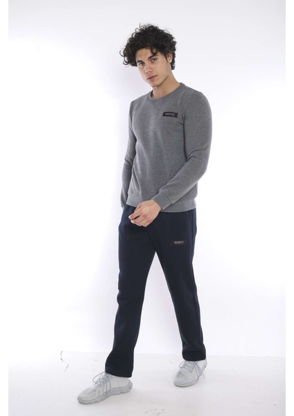 Erkek Spor G3 Melanj (Koyu Gri) Kışlık Sweatshirt Takım, 3 İplik (İçi Şardonlu) Kumaş - A3053 fiyatları