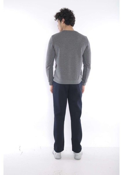 Erkek Spor G3 Melanj (Koyu Gri) Kışlık Sweatshirt Takım, 3 İplik (İçi Şardonlu) Kumaş - A3053 indirimleri