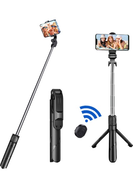 Beauty Life 2021 Moda Bt Kablosuz Selfie Tripod Uzatılabilir Selfie (Yurt Dışından)