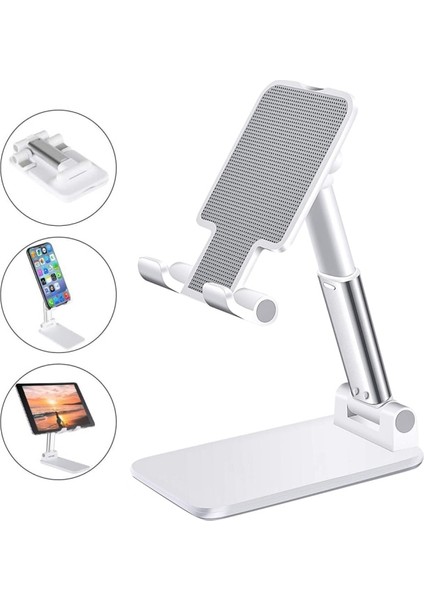 iPhone iPad Için Masa Cep Telefonu Tutucu Standı Xiaomi Ayarlanabilir Masaüstü Tablet Tutucu Evrensel Masa Cep Telefonu Standı