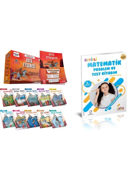 3. Sınıf Asya Efsanesi 10'lu Hikaye Seti + Key Yayınları Matematik Problem Kitabı