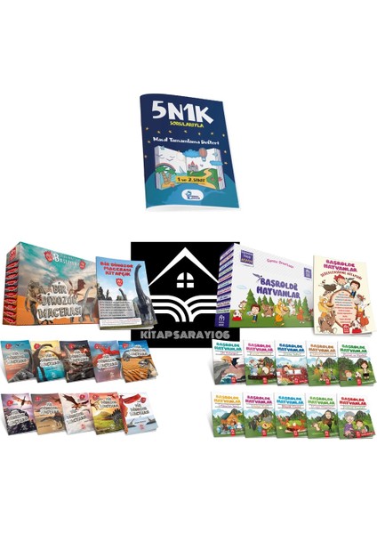 2. Sınıf Bir Dinozor Macerası 10 Lu Hikaye + Başrolde Hayvanlar + 5N1K