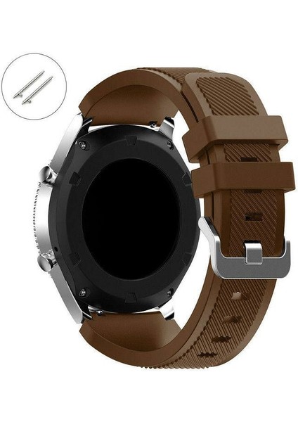 Samsung Gear S3 /huawei Gt 2 46 mm (22 mm ) Silikon Şeritli Çizgili Tasrım Kayış Kordon