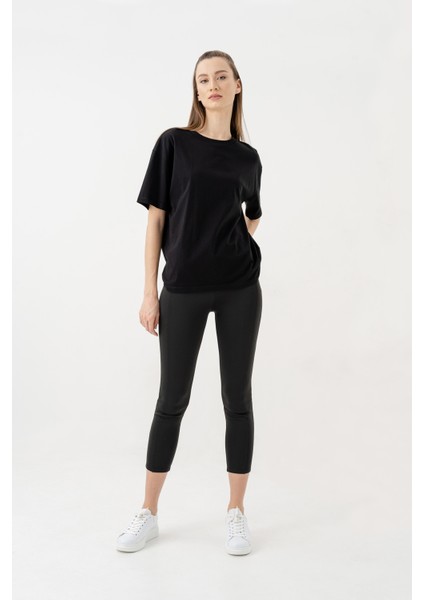 Nakış Detaylı %100 Pamuk Oversize Tshirt 1095 modelleri