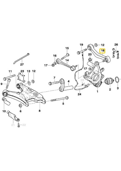 Bmw E39 Uyumlu Frow Arka Sol Salıncak Kolu Oem No 33326767831 fiyatları