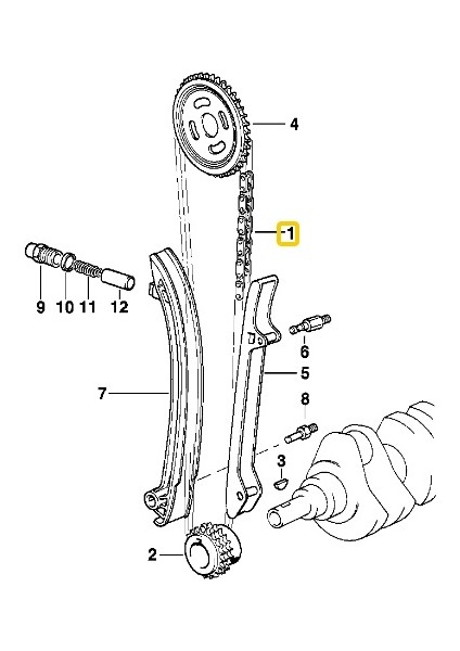 Bmw Uyumlu M50 M52 M54 Motor Iwıs Alt Triger Zinciri 11311432176