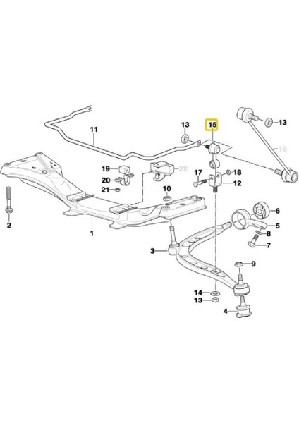 Bmw E30 E36 Z1 ve Z3 Uyumlu Frow Ön Viraj Askı Rotu 31351091764 modelleri