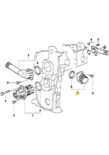 Bmw E34 E36 Z3 M43 Uyumlu Motor Febi Su Flanşı 11531743199