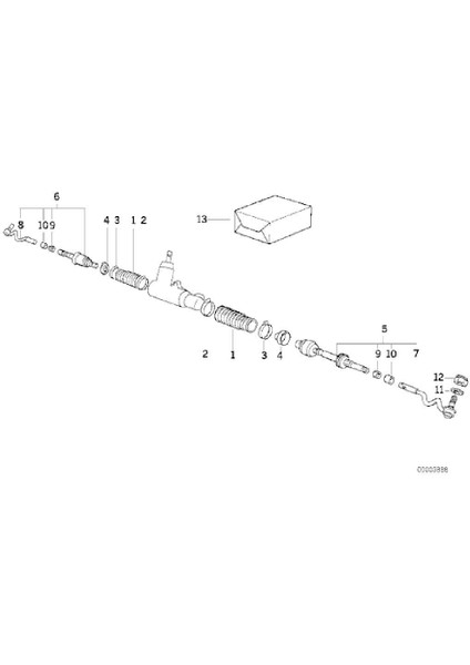 Bmw E36 ve Z3 Uyumlu Frow Sol Rot Mili Komple 32111139315 fiyatları