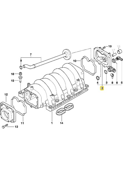 Bmw Uyumlu E31 E38 ve E39 M62 Motor Emme Manifold Valfi 11617501563