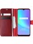 Realme C25S Kılıf Delux Leather Wallet Kırmızı 1