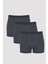 Erkek Basic Tripple 3'lü Antrasit Boxer 1