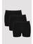 Siyah Dark Basic 3lü Mid Boxer 3