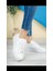 Kadın Bağcıklı Termo Taban Sneaker Deri Spor Ayakkabı 1