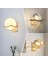 Modern Minimalist LED Duvar Aplik Yatak Odası Başucu Koridor Yaratıcı Vanity Işık Gölge Lüks Oturma Odası Duvar Lambası Dekor (B Golden) (Yurt Dışından) 2