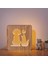 Dog And Cat Love Bedside Lamp, Coopark 3D Optical Cute Animal LED Wood Night Light, Best Gift For Pet Lover Friends, Desk Table Sleep Light (Yurt Dışından) 1