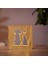 Dog And Cat Love Bedside Lamp, Coopark 3D Optical Cute Animal LED Wood Night Light, Best Gift For Pet Lover Friends, Desk Table Sleep Light (Yurt Dışından) 3