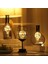 Art LED Table Lamp Reading Lamp Night Light Bedroom Bedside Lamp Desk Lighting Living Room Retro Classic Iron Home Decoration(Wine Bottle) (Yurt Dışından) 2