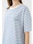 %100 Pamuklu Çizgili Oversize Tshirt 1097 3