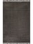 Deco Alvin 12612 Yeni Yüksek Kalite Modern Kabartmalı Örgü Saçaklı Antrasit Salon Halısı 2