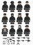 12 Parça Siyah Swat Polis Minifigure Yapı Taşı Aksesuarları Askeri Oyuncak (Yurt Dışından) 1