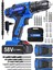 Alman V-Tech 58 V 5 Ah Çelik Motor Çelik Şanzuman Darbeli Şarjlı Çift Akülü Vidalama Matkap 1
